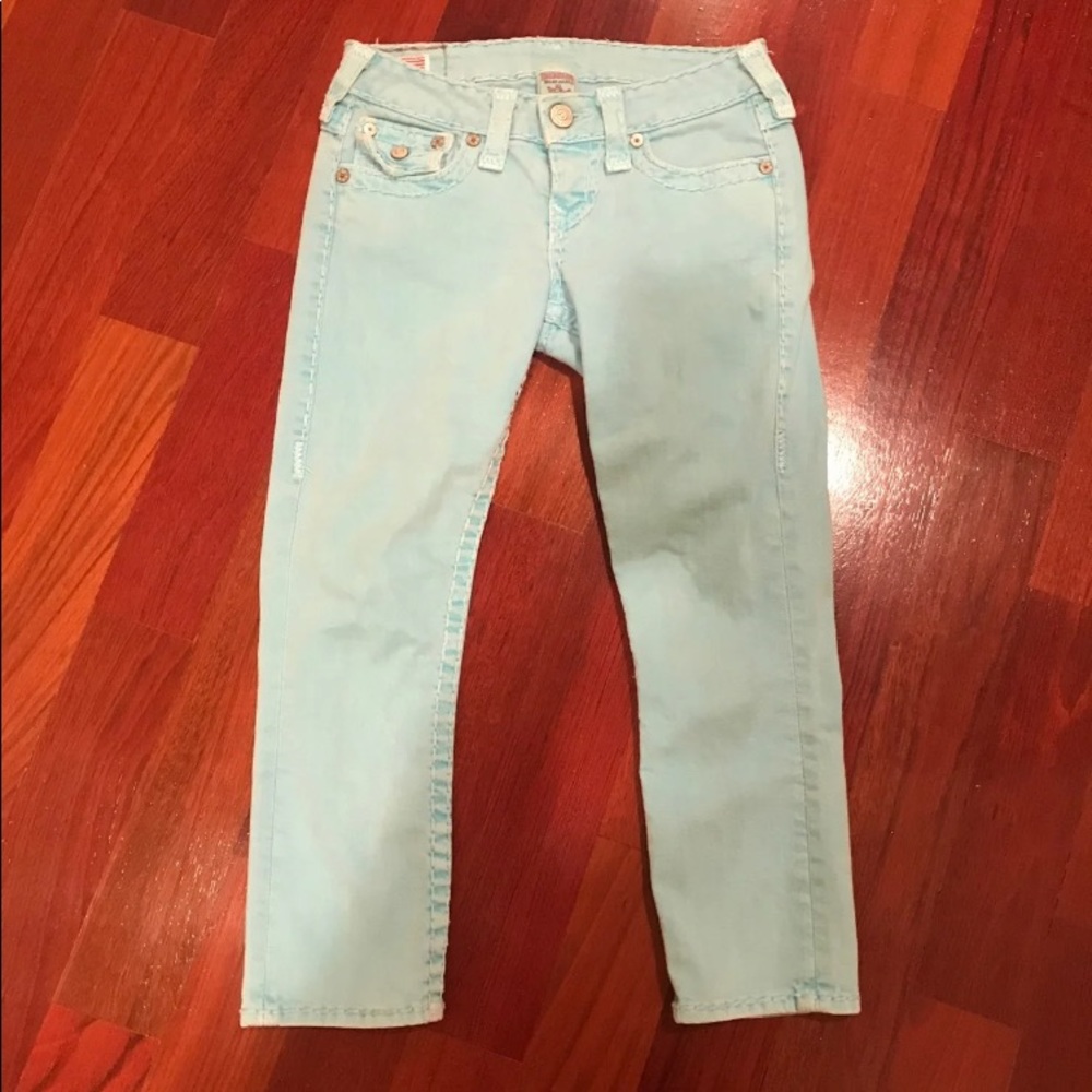 True Religion Turquoise Sz 26 Capri